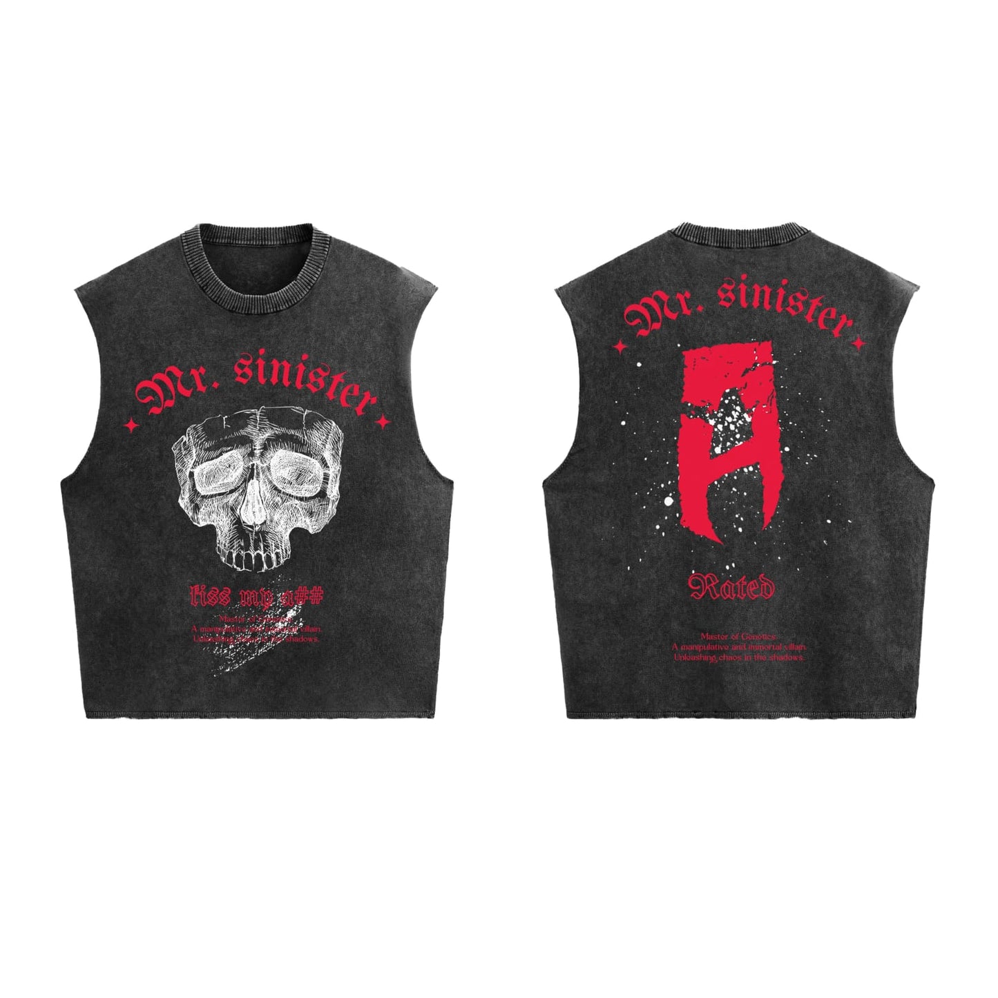 Mr. Sinister Designed Vintage Oversized Vest