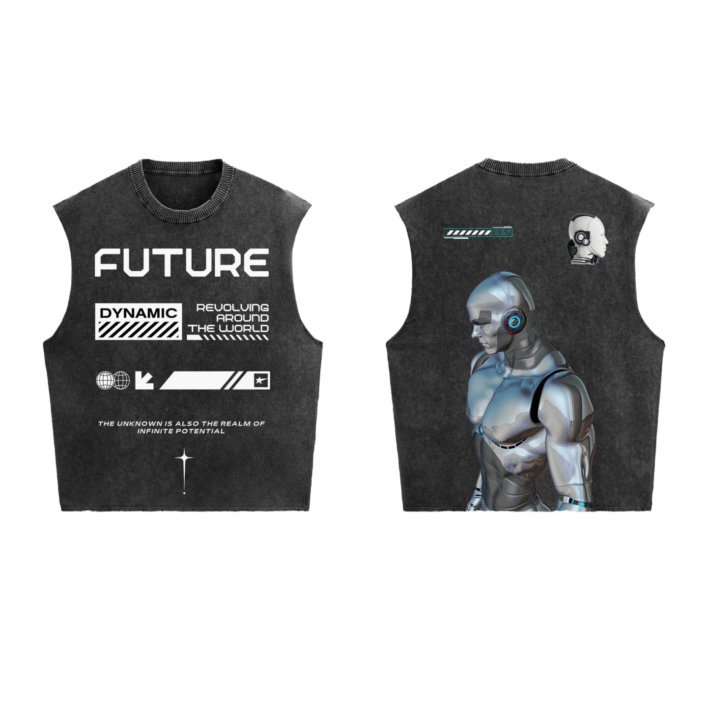 Future Designed Vintage Oversized Vest