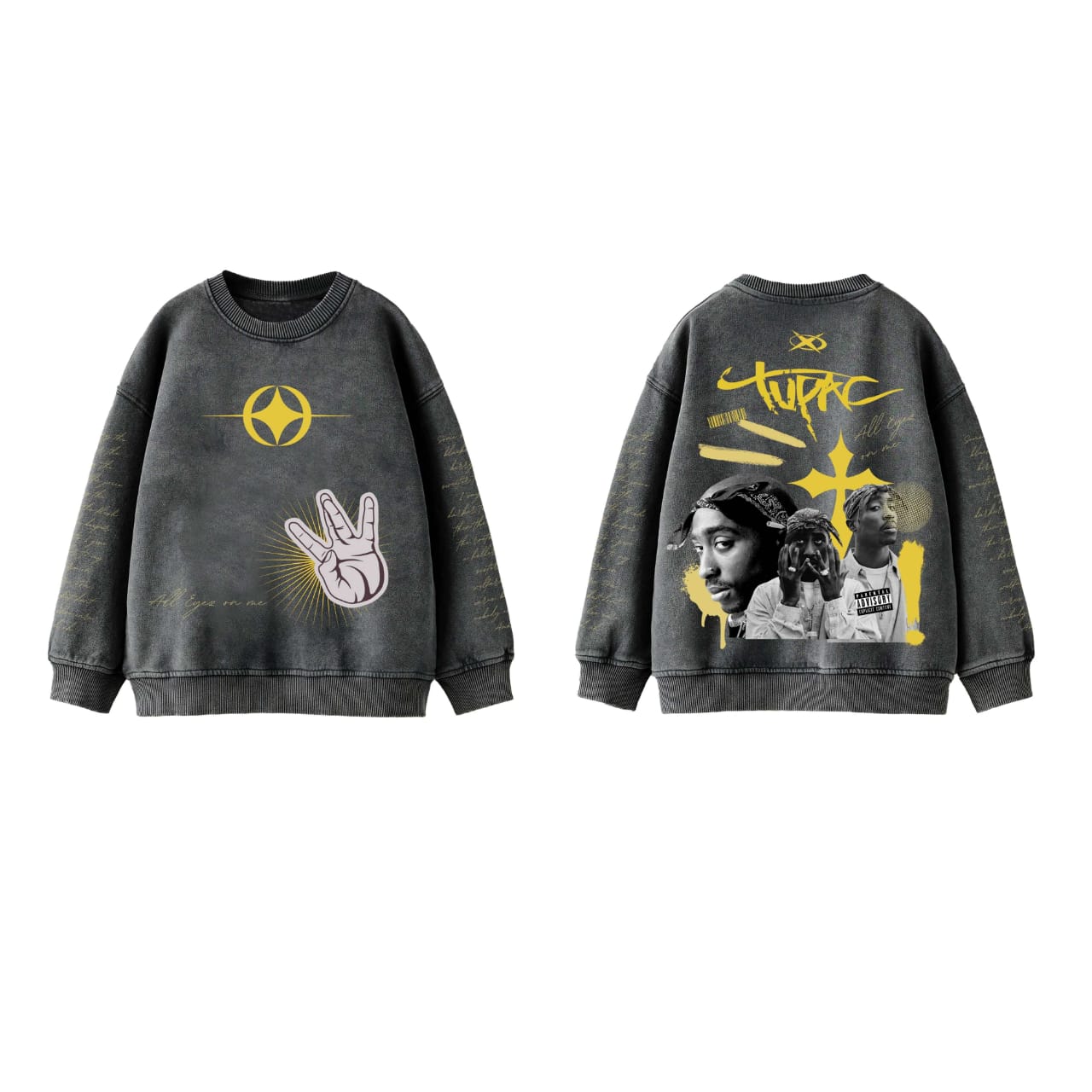 Tupac Designed Oversized Sweatshirt V1