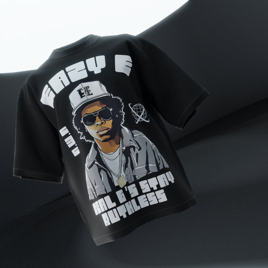 Eazy E Reflective Designed Oversized Tee