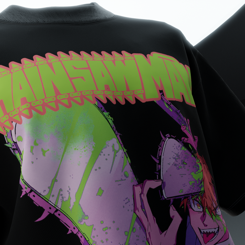 Chain Saw Man Designed Oversized Tee