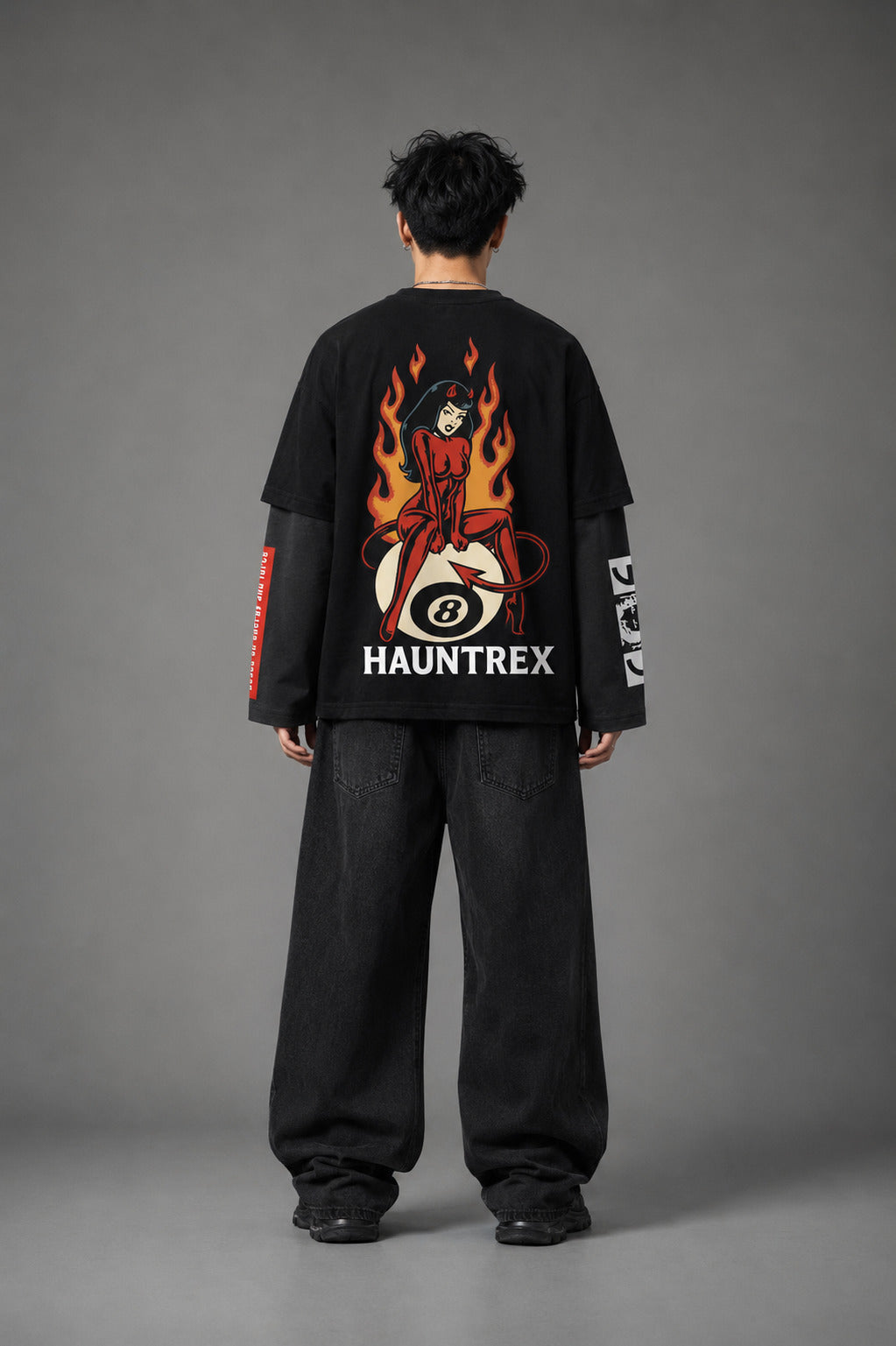 Hooked On Cherry B&G LS Oversized Tee