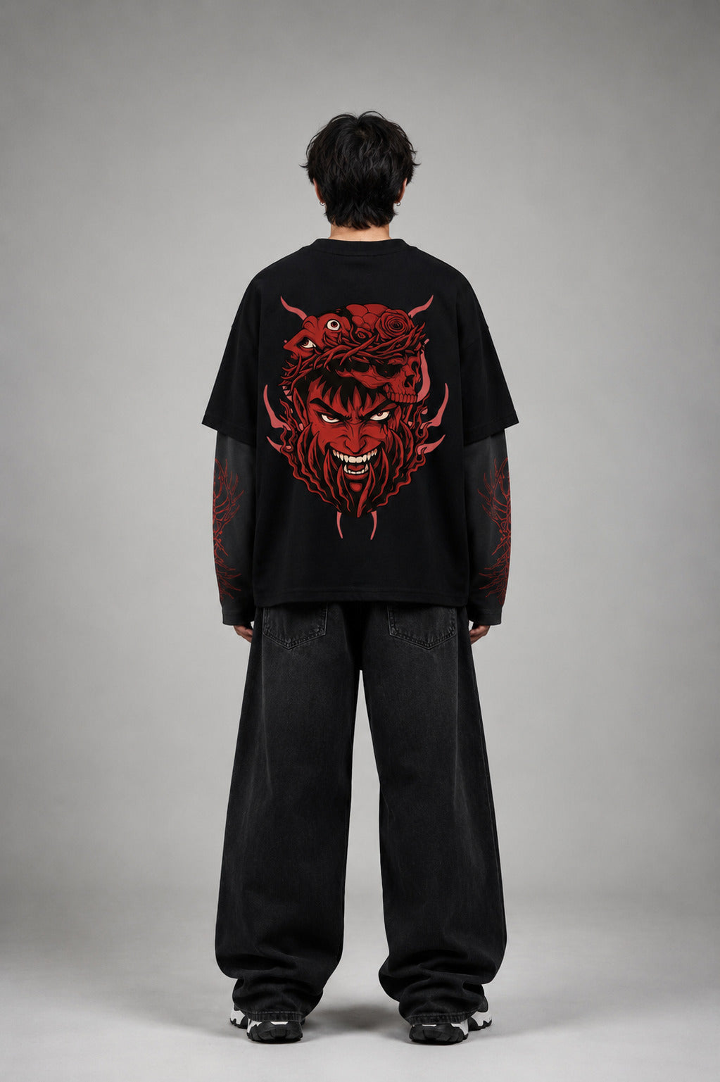 Berserk Designed B&G Oversized Long Sleeve T-shirt
