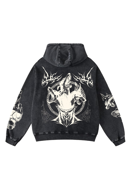 Hell Hounds Designed Oversized Hoodie