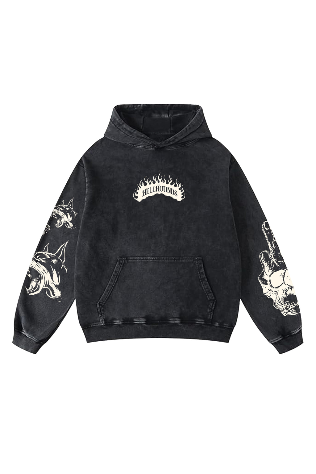 Hell Hounds Designed Oversized Hoodie