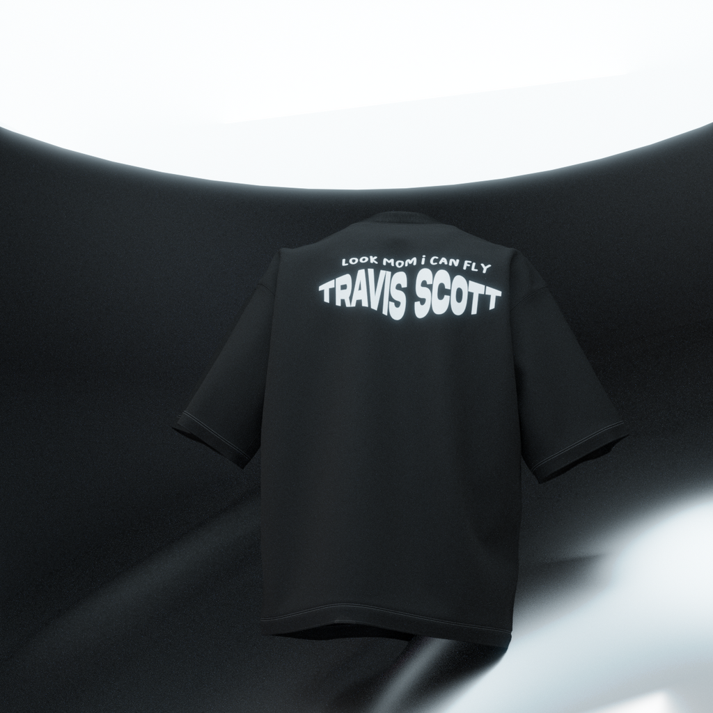 Travis Scott Reflective Designed Oversized Tee