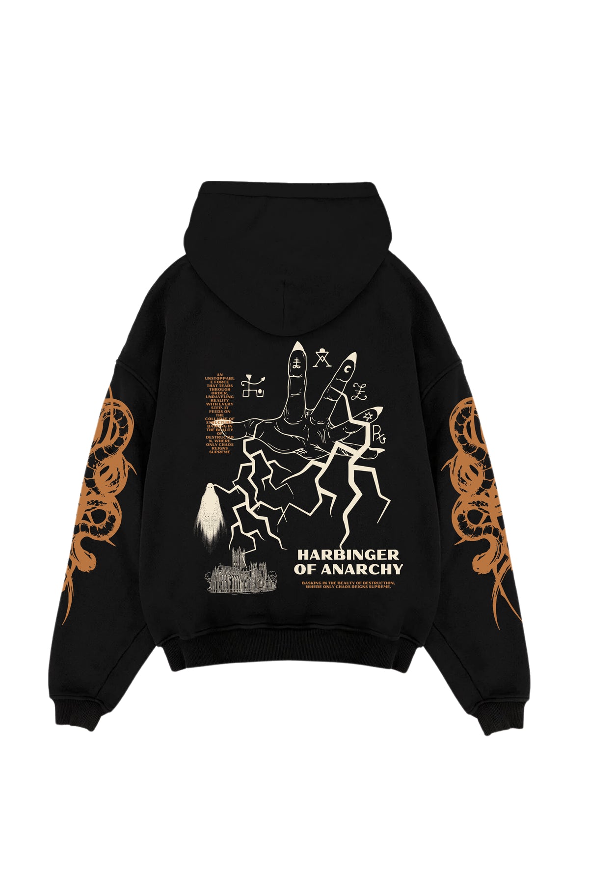 Harbinger Of Anarchy Designed Oversized Hoodie