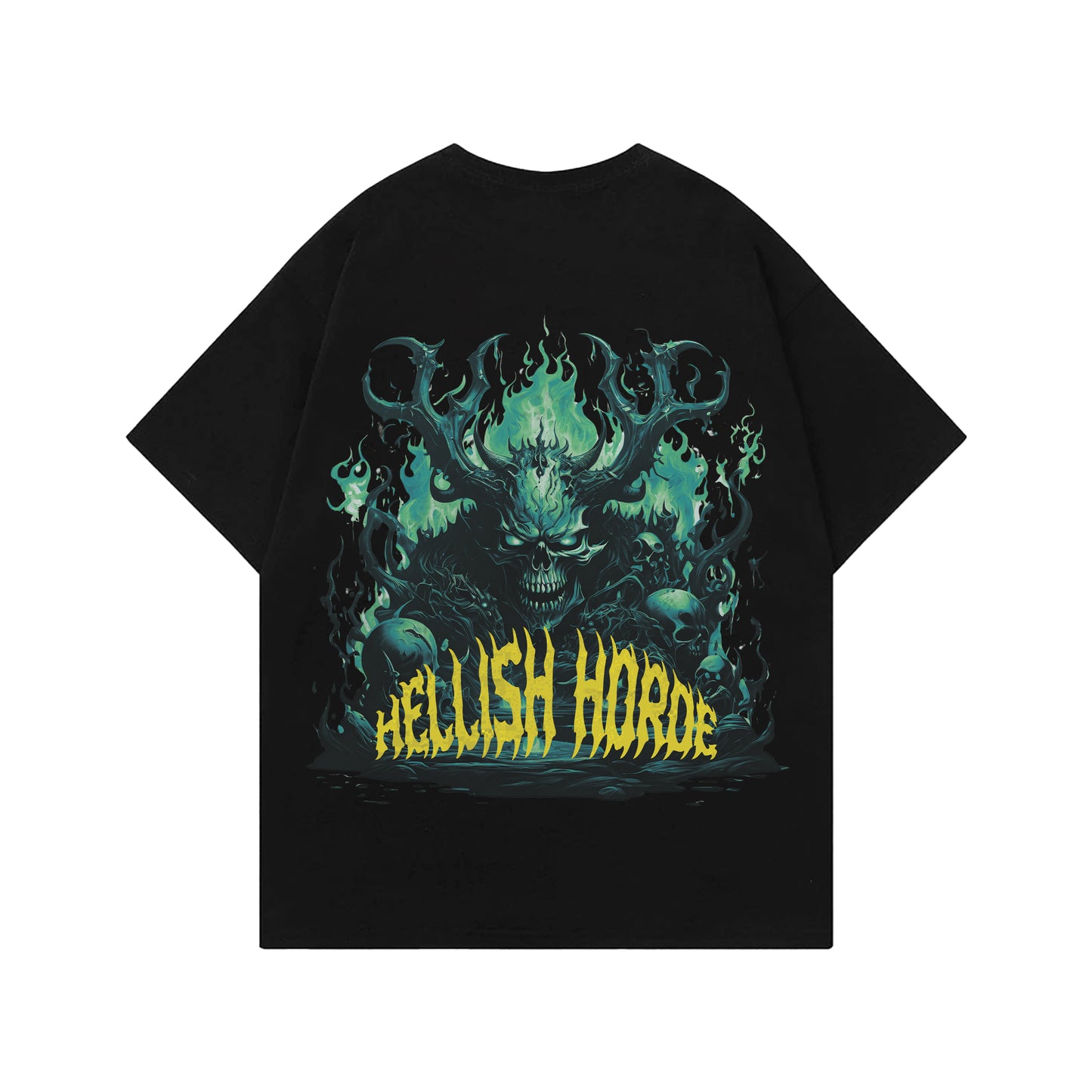 Hellish Horde Designed Oversized T-shirt