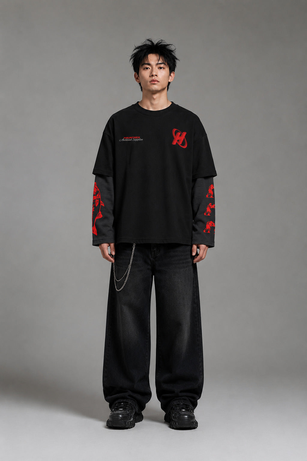 Hauntrex Gasoline B&G LS Oversized Tee
