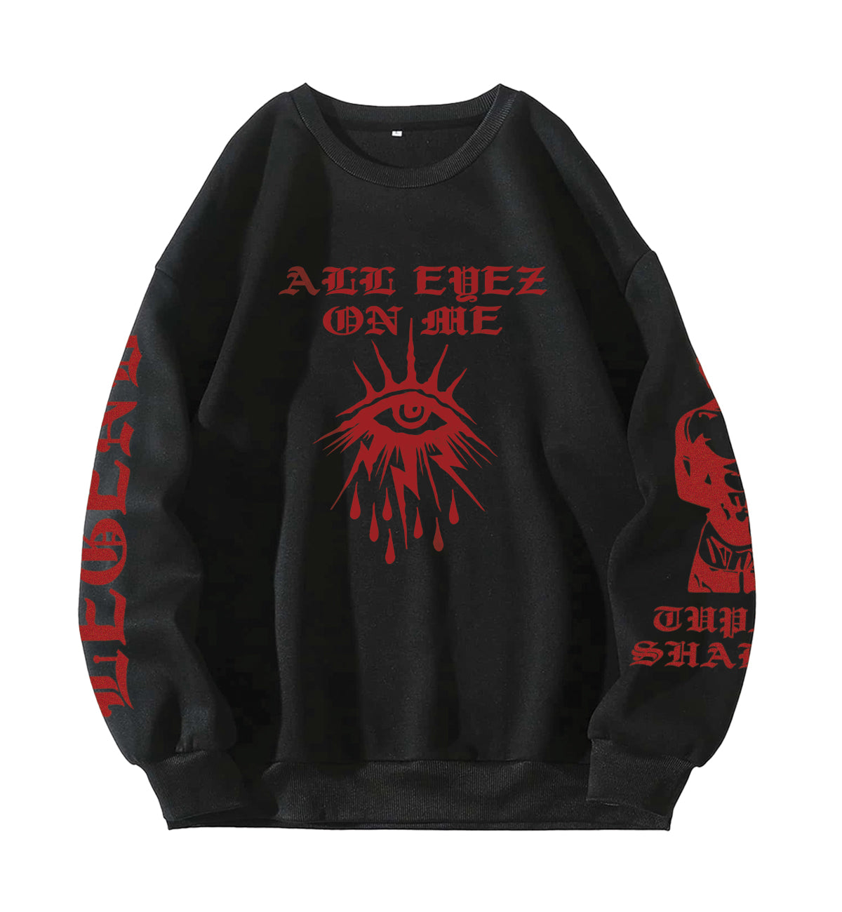 Sweatshirt Tupac Me Against The World – Produit Officiel Sous Licence Bravado – Coupe Classique, Col Tissé, 241 G