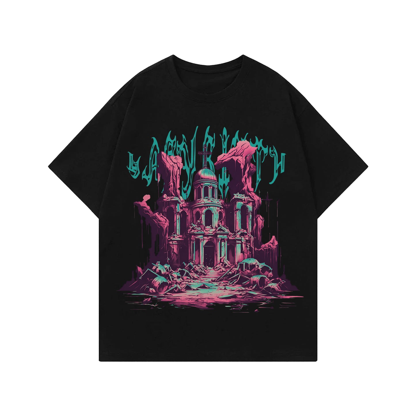 Labyrinth Designed Oversized T-shirt