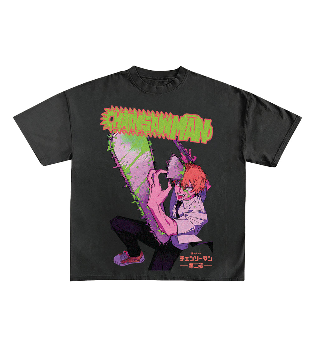 Chain Saw Man Designed Oversized Tee