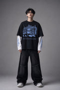 Blood Oath B&W LS Oversized Tee