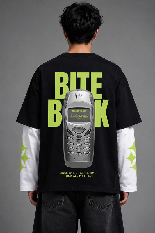 Take A Break B&W LS Oversized Tee