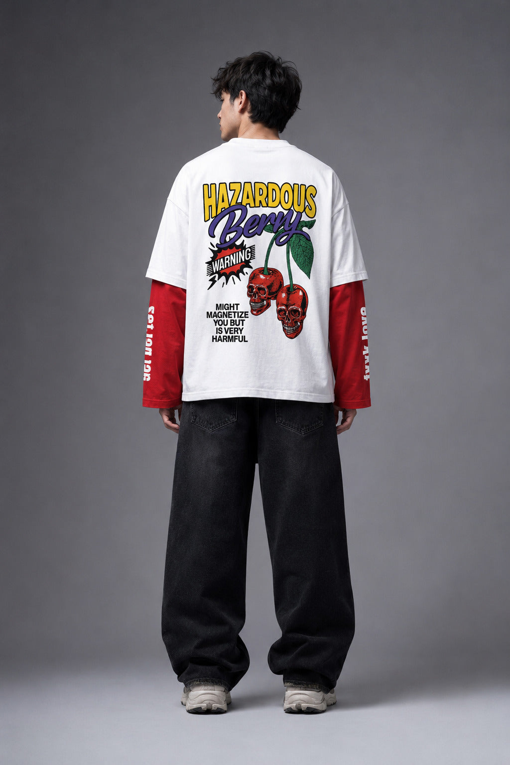 Hazardous Berry W&R LS Oversized Tee