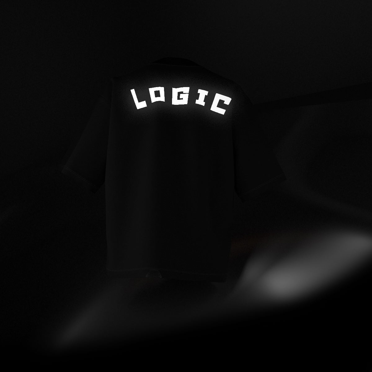 Logic Reflective Designed Oversized Tee