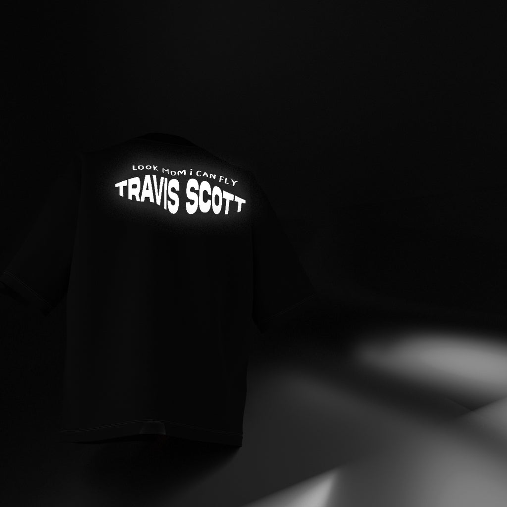 Travis Scott Reflective Designed Oversized Tee