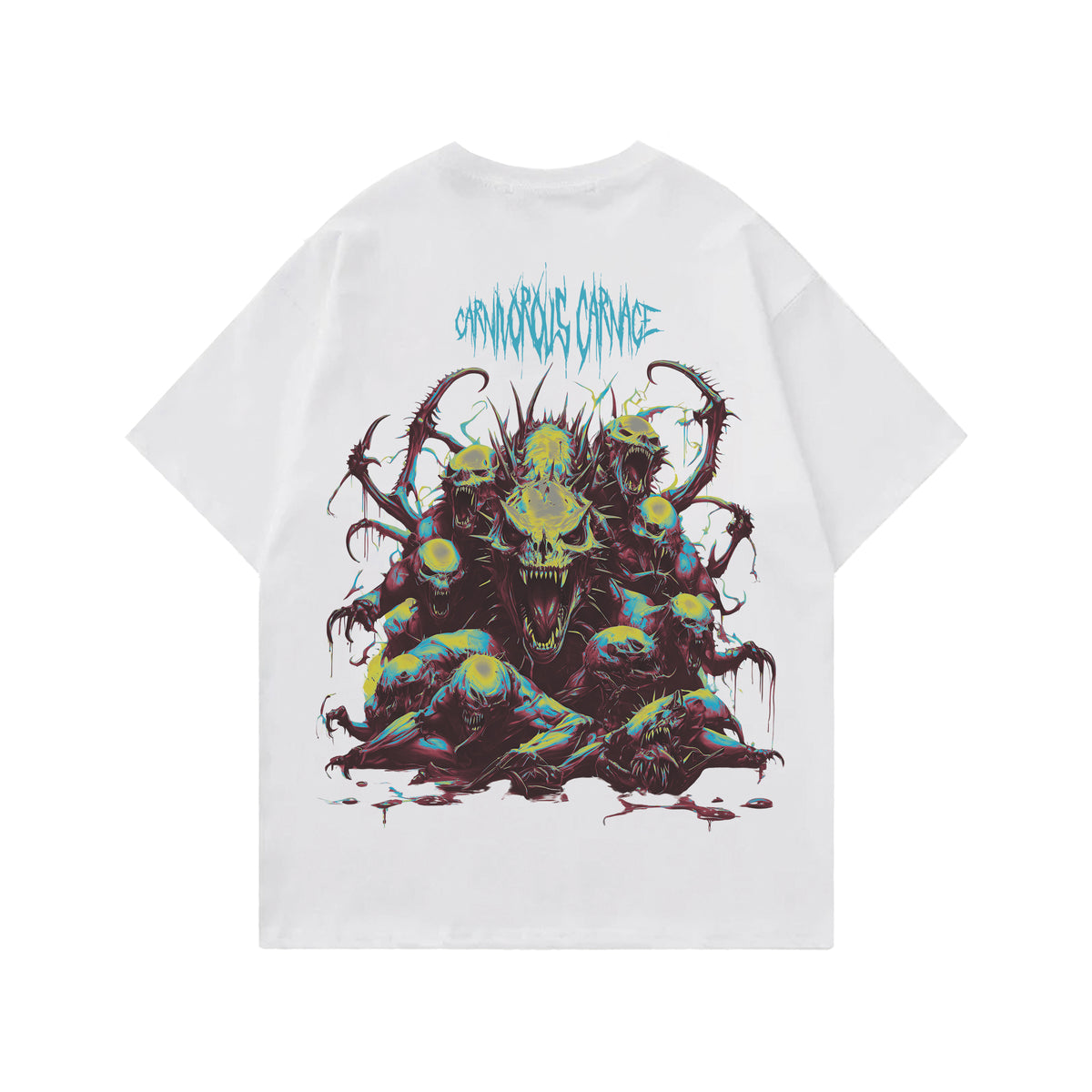 Carnivorous Carnage Designed Oversized T-shirt