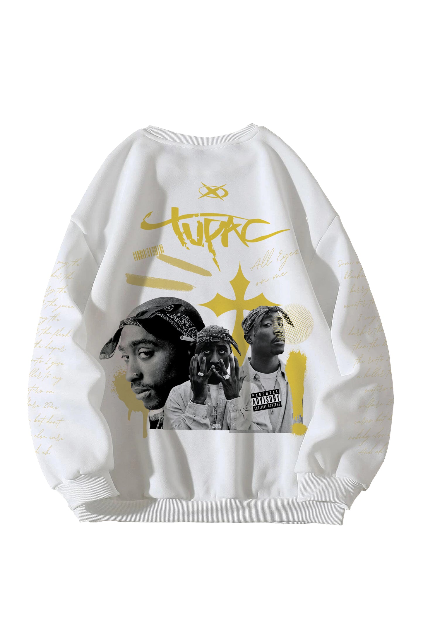 Tupac Designed Oversized Sweatshirt V1